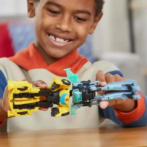 Hasbro Transformers: EarthSpark Cyber-Combiner - Űrdongó (Bumblebee) és Mo Malto robot akciófigurák