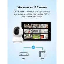TP-Link Tapo C200C beltéri biztonsági 360° Wi-Fi kamera, 1080P Full HD