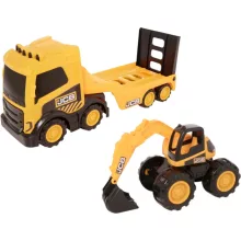 Teamsterz JCB munkagép játékszett markolóval és kamionnal
