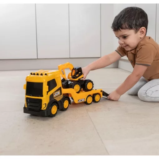 Teamsterz JCB munkagép játékszett markolóval és kamionnal