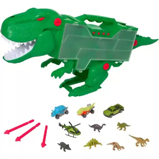 Teamsterz Beast Machines interaktív T-Rex autószállító kilövővel