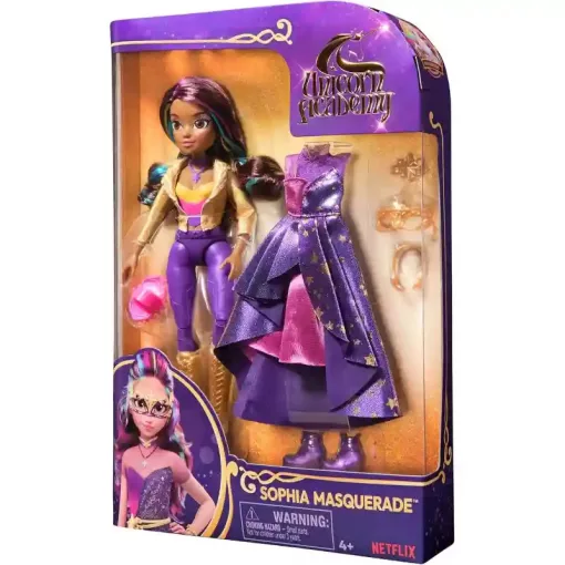 Unikornis Akadémia - Sophia Deluxe álarcos divatbaba, Unicorn Academy
