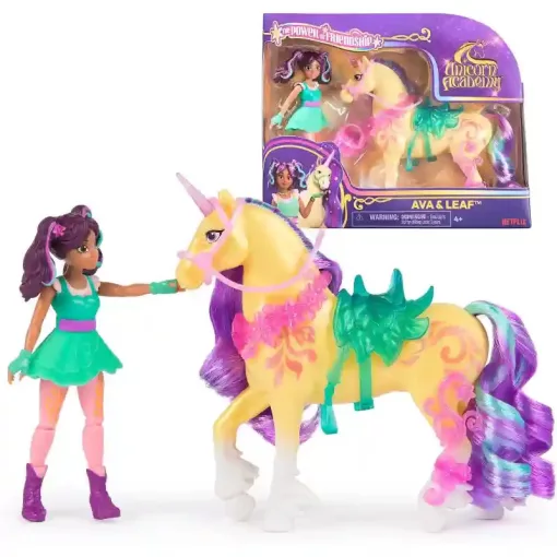 Unikornis Akadémia - Ava baba és Levél unikornisa, Unicorn Academy (csomagolássérült)
