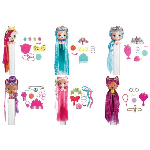 VIP Pets Glitter Twist - Meglepetés kutya figura csillámos, hosszú hajjal S2