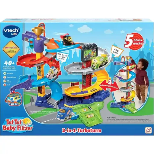 VTech 2 az 1-ben interaktív turbótorony versenypálya kicsiknek