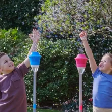 Wanna Bubbles buborékfújó kerti lámpa folyadékkal és fénnyel