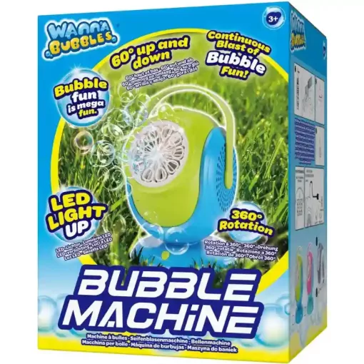 Wanna Bubbles 360°-ban forgó buborékfújó gép fénnyel és folyadékkal