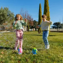 Wanna Bubbles 360°-ban forgó buborékfújó gép fénnyel és folyadékkal