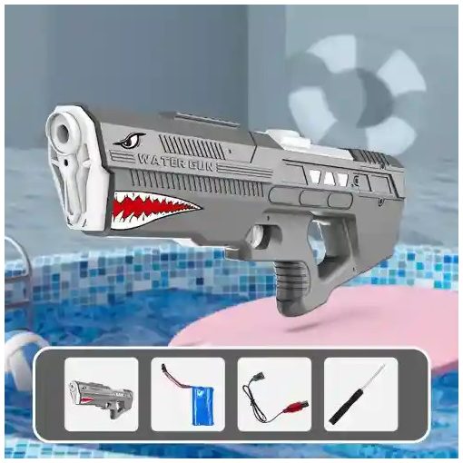 Cápás elektronikus vízipisztoly 43cm