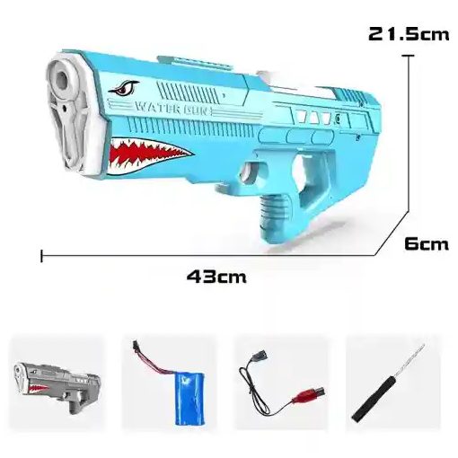 Cápás elektronikus vízipisztoly 43cm