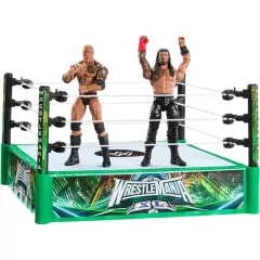   Mattel WWE WrestleMania pankrátor ring The Rock és Roman Reigns figurákkal