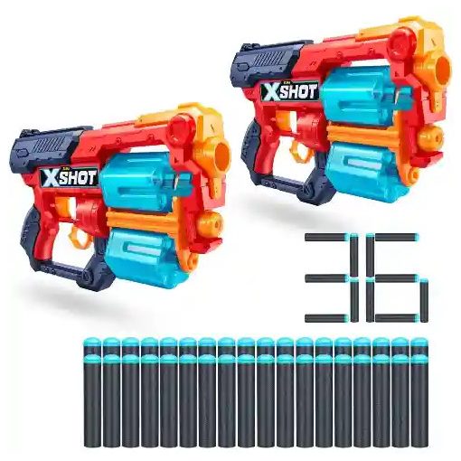 X-Shot Xcess 2db játék szivacslövő forgótáras fegyver 36db lövedékkel