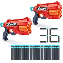 X-Shot Reflex 6 2db játék szivacslövő forgótáras fegyver 36db lövedékkel