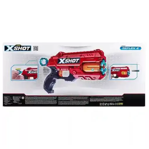 X-Shot Reflex 6 2db játék szivacslövő forgótáras fegyver 36db lövedékkel