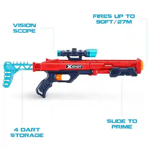 X-Shot Hawk Eye játék szivacslövő távcsöves fegyver 16db lövedékkel