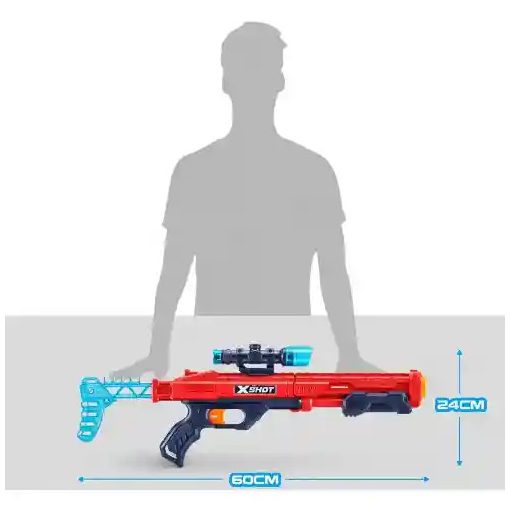 X-Shot Hawk Eye játék szivacslövő távcsöves fegyver 16db lövedékkel