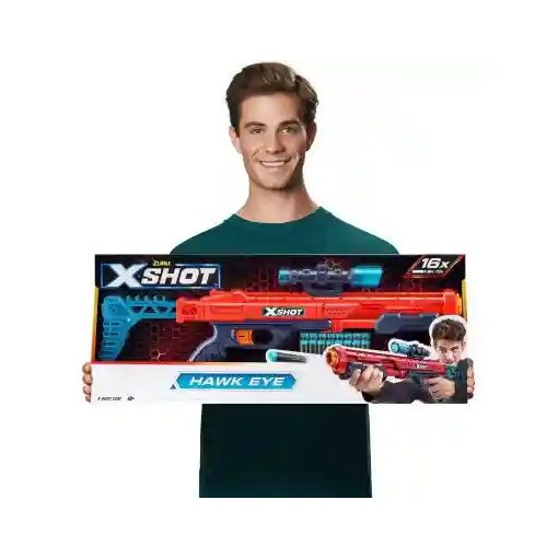 X-Shot Hawk Eye játék szivacslövő távcsöves fegyver 16db lövedékkel