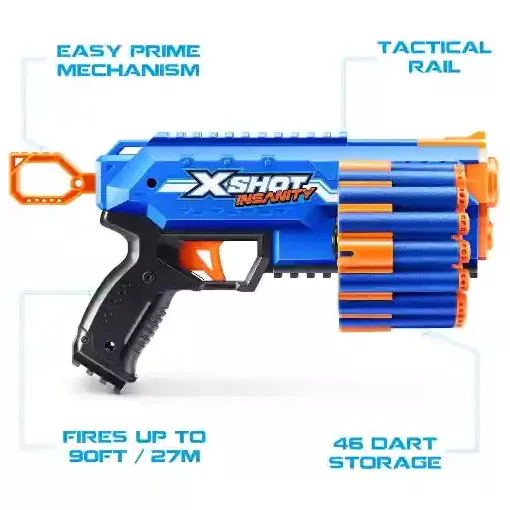 X-Shot Insanity Manic játék szivacslövő fegyver 24db lövedékkel