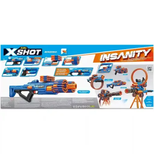 X-Shot Insanity Berzerko játék szivacslövő forgótáras fegyver 48db lövedékkel