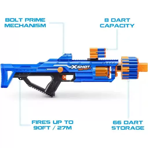 X-Shot Insanity Berzerko játék szivacslövő forgótáras fegyver 48db lövedékkel