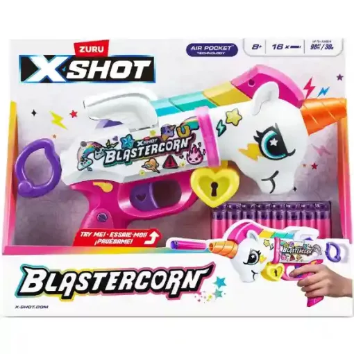 X-Shot Blastercorn játék szivacslövő unikornis fegyver 16db lövedékkel