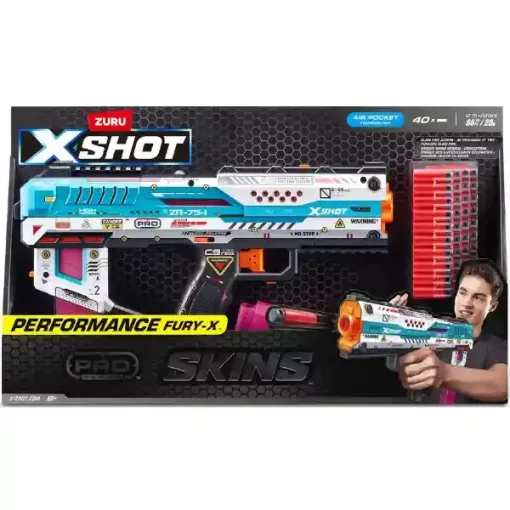 X-Shot Skins Pro Series Fury-X játék szivacslövő fegyver 40db lövedékkel