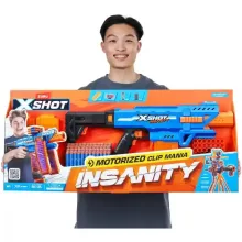 X-Shot Insanity Clip Mania motorizált játék szivacslövő gépfegyver 72db lövedékkel
