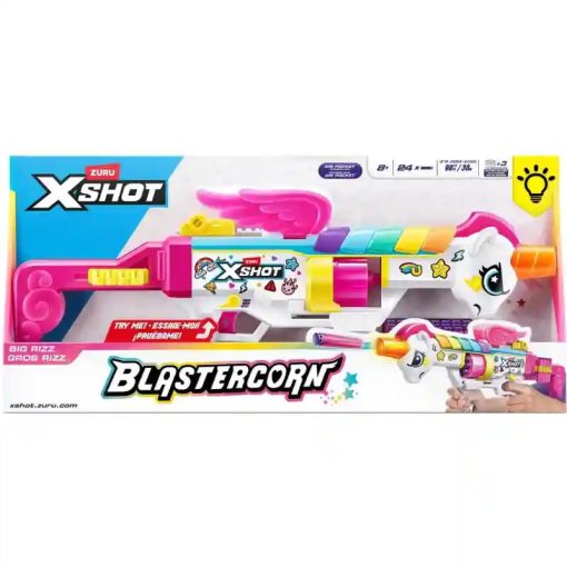 X-Shot Big Rizz Blastercorn szivacslövő unikornis játékfegyver fénnyel
