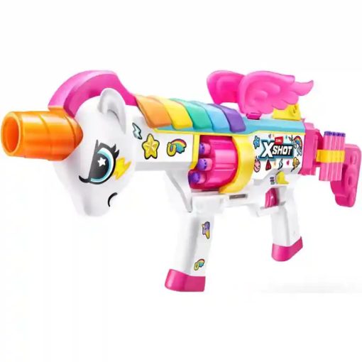 X-Shot Big Rizz Blastercorn szivacslövő unikornis játékfegyver fénnyel
