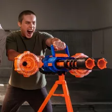 X-Shot Insanity Dartstorm motorizált duplacsövű szivacslövő játékfegyver állvánnyal