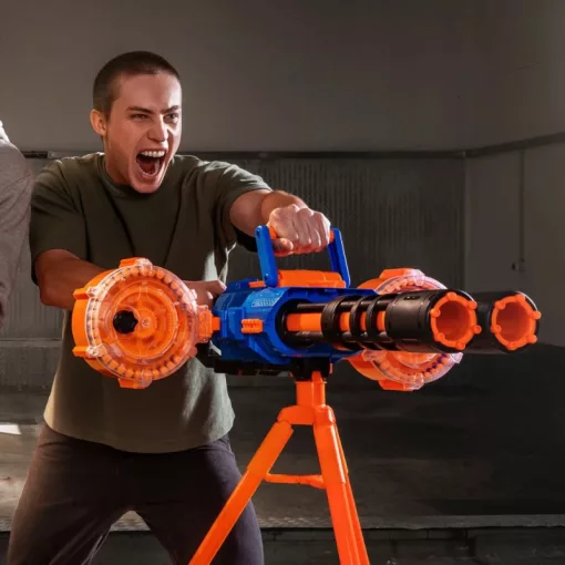 X-Shot Insanity Dartstorm motorizált duplacsövű szivacslövő játékfegyver állvánnyal
