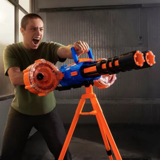 X-Shot Insanity Dartstorm motorizált duplacsövű szivacslövő játékfegyver állvánnyal